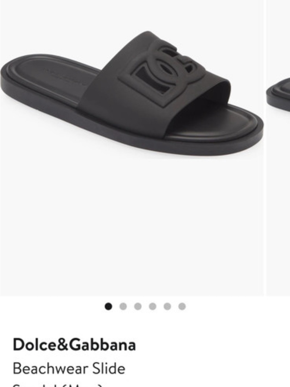 Dolce & Gabbana Black Logo Rubber Slide Sandal